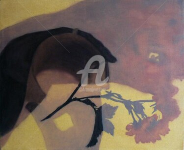 Painting titled "Duble images" by Denisa Paho, Original Artwork, Oil