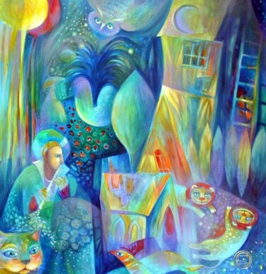 Peinture intitulée "Constellation des l…" par Oxana Zaika, Œuvre d'art originale, Acrylique