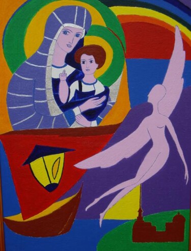 Peinture intitulée "Around  of the Zaya…" par Veranika Bo, Œuvre d'art originale, Acrylique