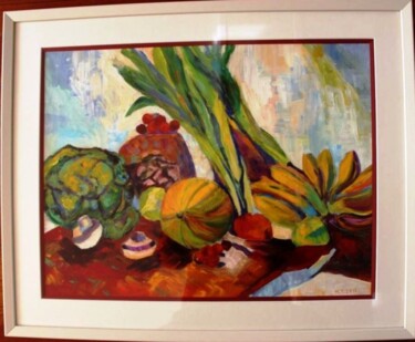 Peinture intitulée "Printanière" par Myriam Thomas, Œuvre d'art originale