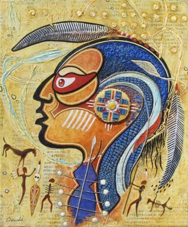 WAWIKOUMIK CHASSEUR Peinture intitulée "WAWIKOUMIK CHASSEUR" par Jean-Luc Osswald, Œuvre d'art originale, Acrylique