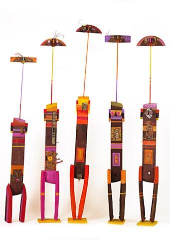 Sculpture intitulée "La branche burkinab…" par Denis Bonnes, Œuvre d'art originale, Bois