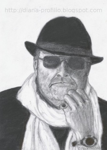 Dibujo titulada "Retrato de Juan Ant…" por Diana Profilio, Obra de arte original, Otro