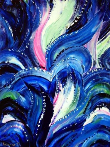 Painting titled "Сold fire" by Pavel Guzenko, Original Artwork, Oil