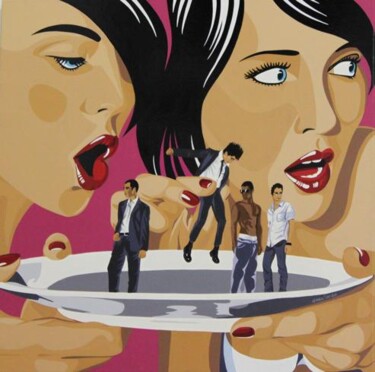 Qui a dit que la gourmandise était un vilain défaut? Peinture intitulée "Qui a dit que la go…" par Ann'Soco, Œuvre d'art originale, Acrylique