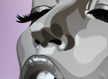 Peinture intitulée "Toucher du doigt le…" par Ann'Soco, Œuvre d'art originale, Acrylique