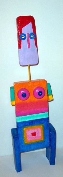 Sculpture intitulée "petite bobo 4" par Denis Bonnes, Œuvre d'art originale, Bois