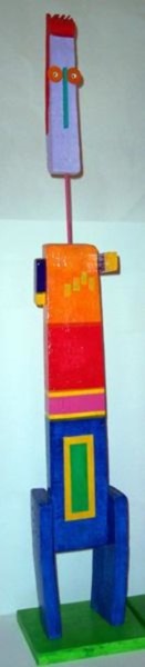 Sculpture intitulée "petit bobo12" par Denis Bonnes, Œuvre d'art originale, Bois