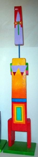 Sculpture intitulée "petite bobo 13" par Denis Bonnes, Œuvre d'art originale, Bois