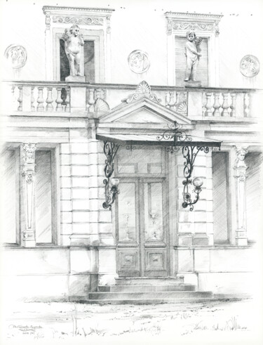 Dessin intitulée ""Conversation"" par Małgorzata  Zagórska-Gierak, Œuvre d'art originale, Encre