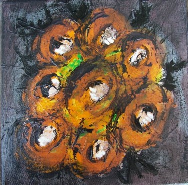 Peinture intitulée "Bouquet, Vu du dess…" par Valérie Eymeric, Œuvre d'art originale