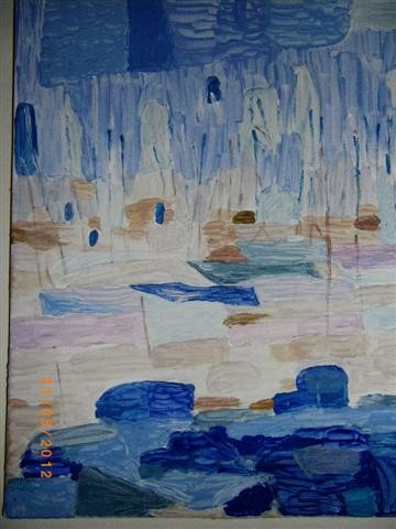 Peinture intitulée "Marine" par Valbrun, Œuvre d'art originale, Huile