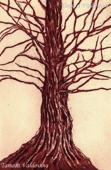 제목이 "Huellas del tiempo/…"인 판화 Tamara Valdovino로, 원작