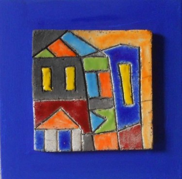 Design intitulée "tableau maison" par Armelle Colombier, Œuvre d'art originale