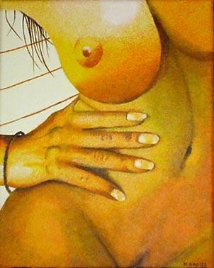 Peinture intitulée ""Agrumes"" par Manuela Hames, Œuvre d'art originale
