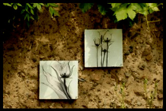 Peinture intitulée "fleurs" par Sab, Œuvre d'art originale