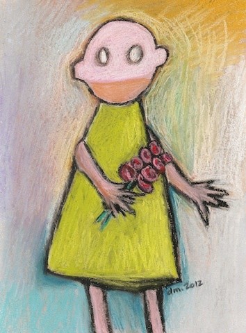 Peinture intitulée "Des fleurs... et du…" par Delphine Mabed, Œuvre d'art originale