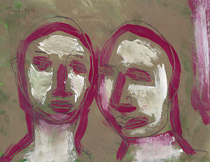Peinture intitulée "NEZ PEEK 25 X 17" par Nez Peek, Œuvre d'art originale, Huile