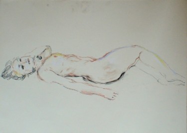Liegende 2 Zeichnungen mit dem Titel "Liegende 2" von Velemir Pankratov, Original-Kunstwerk, Pastell