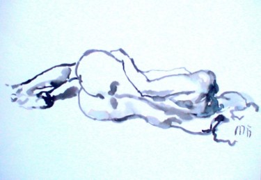 Malerei mit dem Titel "Liegende" von Velemir Pankratov, Original-Kunstwerk, Öl