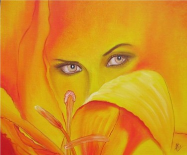 Peinture intitulée "Another look" par Alix, Œuvre d'art originale, Huile