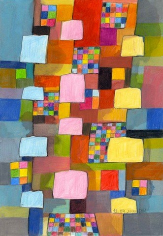 Peinture intitulée "mobile 2" par Delphine Mabed, Œuvre d'art originale
