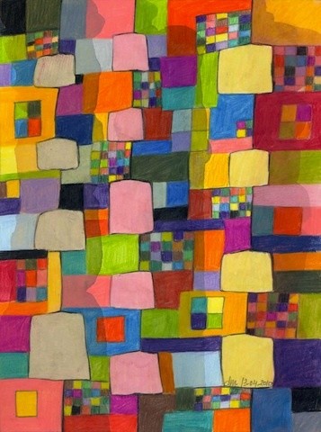 Peinture intitulée "Mobile 3" par Delphine Mabed, Œuvre d'art originale, Huile