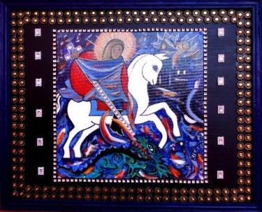 Painting titled "St.George" by Georg Kiehn, Original Artwork