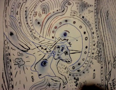 Painting titled "The Spirit arrives" by Georg Kiehn, Original Artwork
