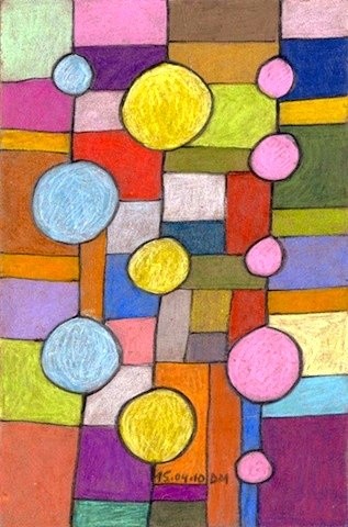 Peinture intitulée "Mobile 7" par Delphine Mabed, Œuvre d'art originale, Huile