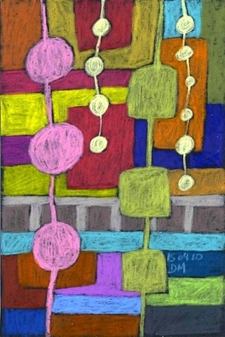 Peinture intitulée "Mobile 12" par Delphine Mabed, Œuvre d'art originale, Huile