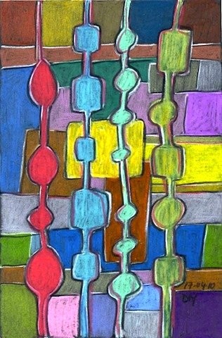 Peinture intitulée "Mobile 13" par Delphine Mabed, Œuvre d'art originale, Huile