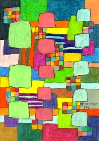 Peinture intitulée "Mobile 16" par Delphine Mabed, Œuvre d'art originale