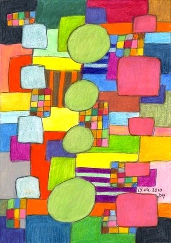 Peinture intitulée "Mobile 17" par Delphine Mabed, Œuvre d'art originale