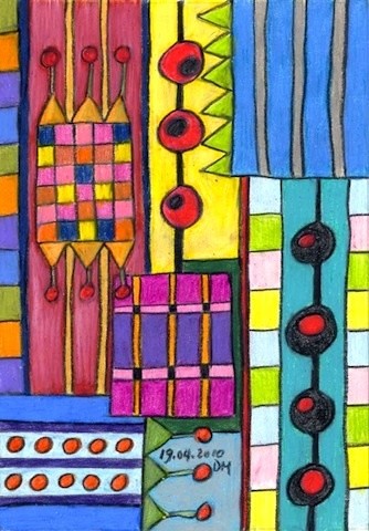 Peinture intitulée "Mobile 18" par Delphine Mabed, Œuvre d'art originale