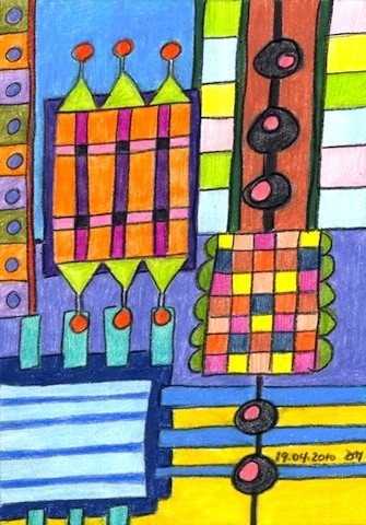 Peinture intitulée "Mobile 19" par Delphine Mabed, Œuvre d'art originale, Huile