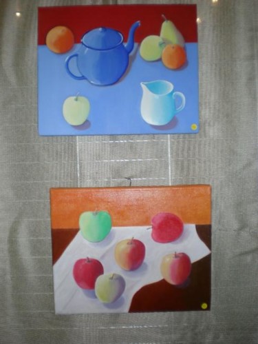 Peinture intitulée "Deux tableaux au sa…" par Morgane A., Œuvre d'art originale