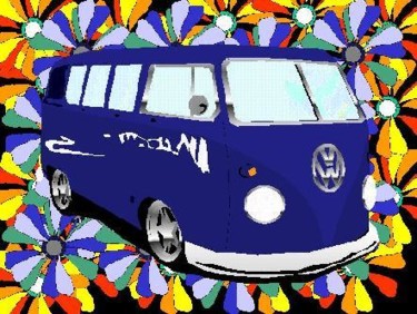 Dessin intitulée "volkswagen westfalia" par Dany Beaudry, Œuvre d'art originale