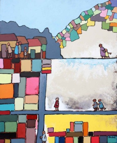 Peinture intitulée "Sans issue" par Delphine Mabed, Œuvre d'art originale, Huile
