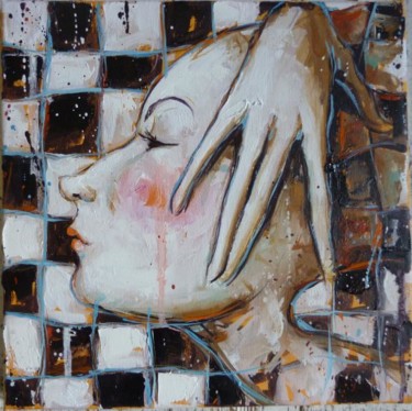 Peinture intitulée "tête" par Catherine Cornec, Œuvre d'art originale