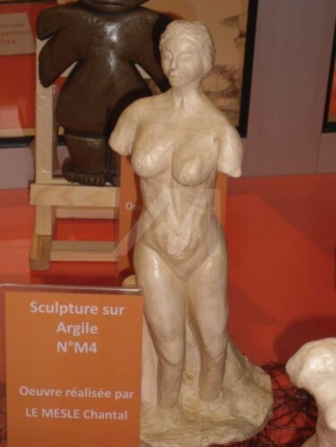 Sculpture titled "DIVA (terminée)" by Chantal Le Mesle, Original Artwork, Terra cotta