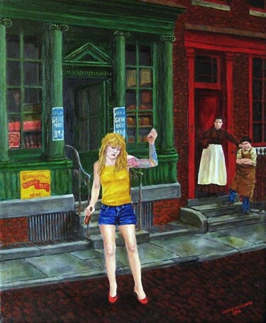 Peinture intitulée "Long Way Baby" par Cecil Williams, Œuvre d'art originale, Huile