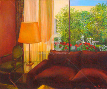 Peinture intitulée "Pase y espere aquí…" par Cristina Del Rosso, Œuvre d'art originale, Huile