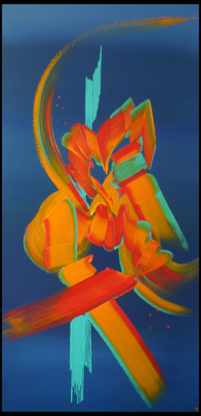 Peinture abstraite Miroir du coeur Painting titled "Peinture abstraite…" by Martine Belfodil, Original Artwork, Acrylic