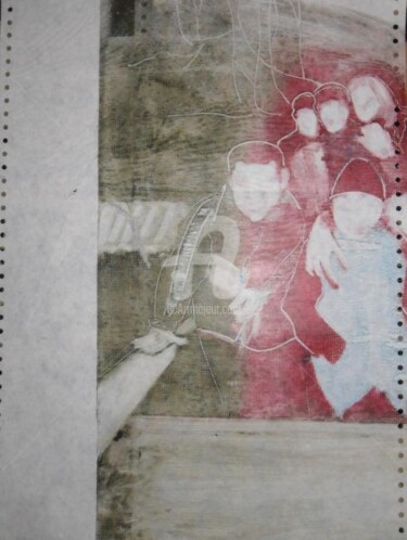 Pintura intitulada "my history1" por Denisa Paho, Obras de arte originais, Monotipo