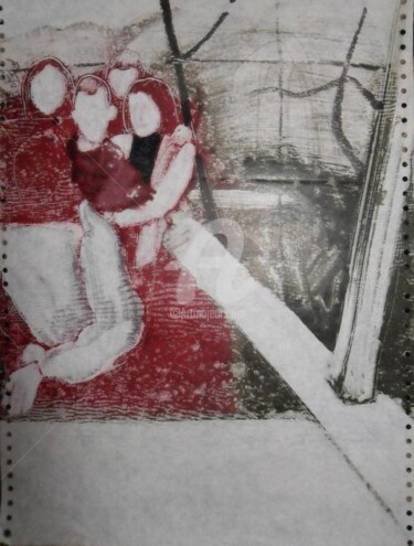 Printmaking titled "My history 3" by Denisa Paho, Original Artwork, Monotype
