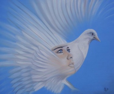 Peinture intitulée "Dream of flight" par Alix, Œuvre d'art originale, Huile
