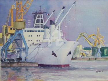 Brest, le cargo Academik Vavilov à quai