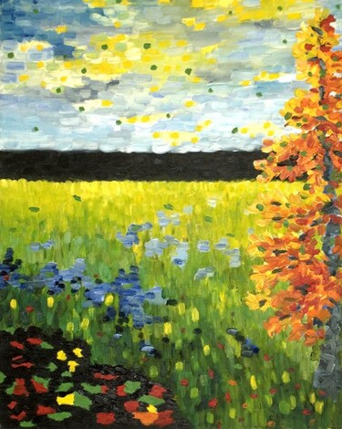 Painting titled "La sentinelle du ma…" by Claire Bizier, Original Artwork, Oil