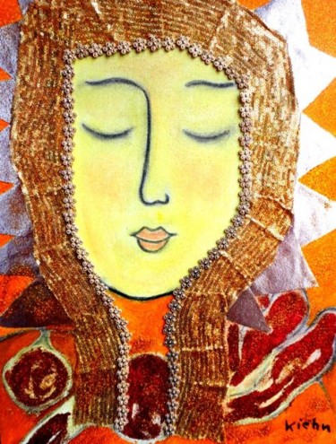 Painting titled "Angel of prosperity" by Georg Kiehn, Original Artwork